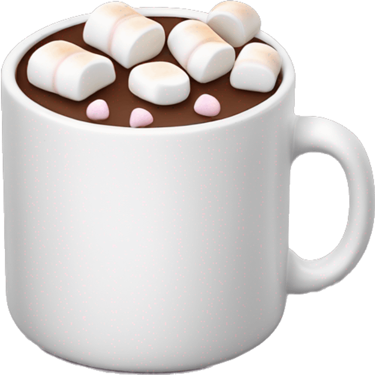 Mug of hot chocolate with mini marshmallows emoji