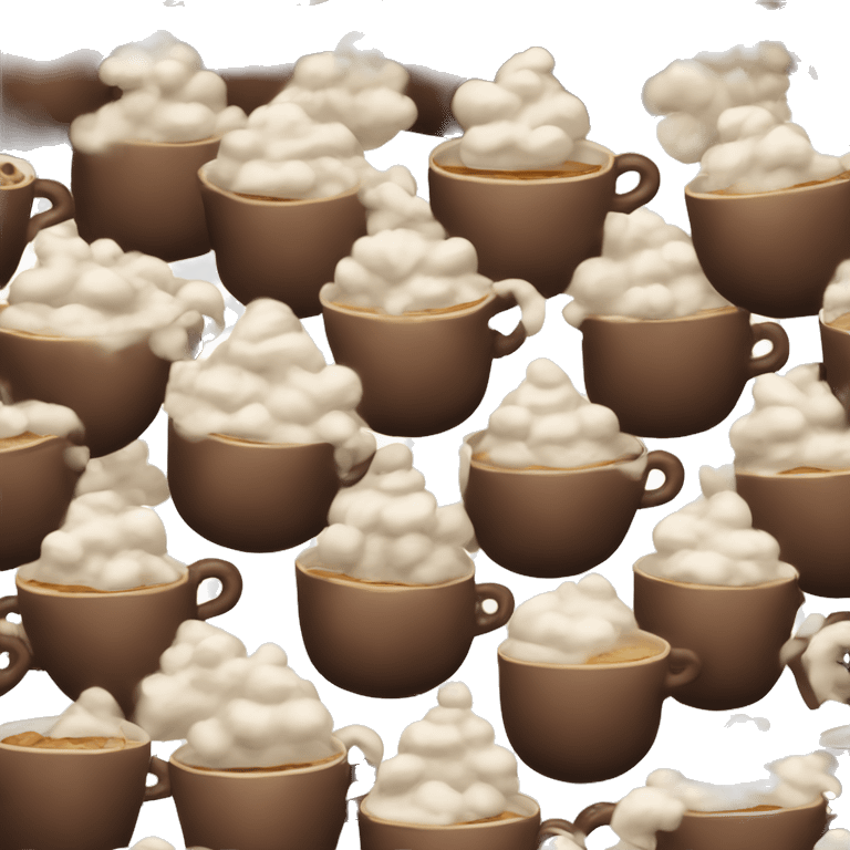 Chocolate caliente con nubes  emoji