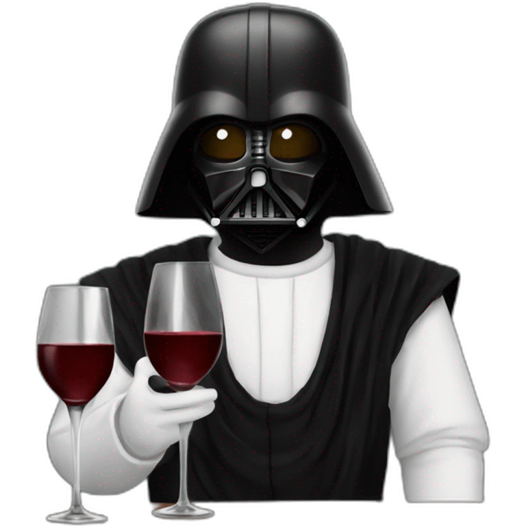 Darth Veder drinking wine  emoji