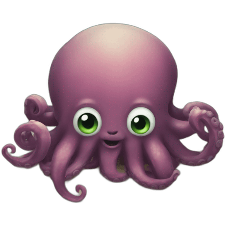 an adorable kraken that got lost emoji