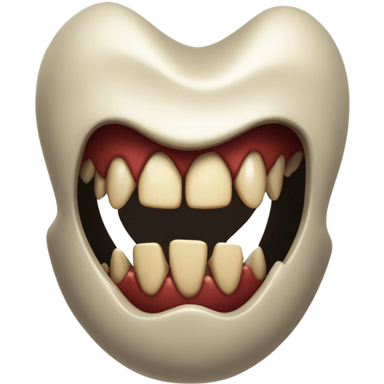 Chomping teeth scary emoji