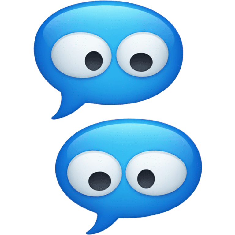 chat bubbles blue emoji