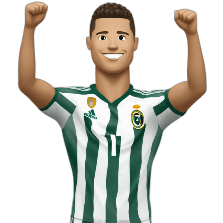 Ronaldo qui fait sa célébrations  emoji