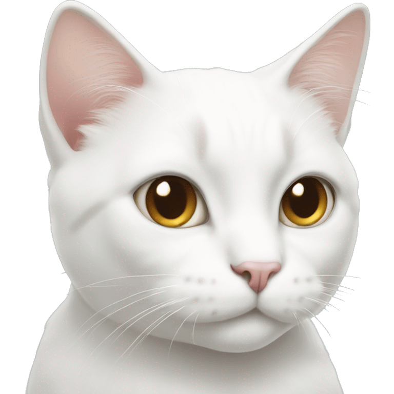 White cat with beautiful eyes  emoji