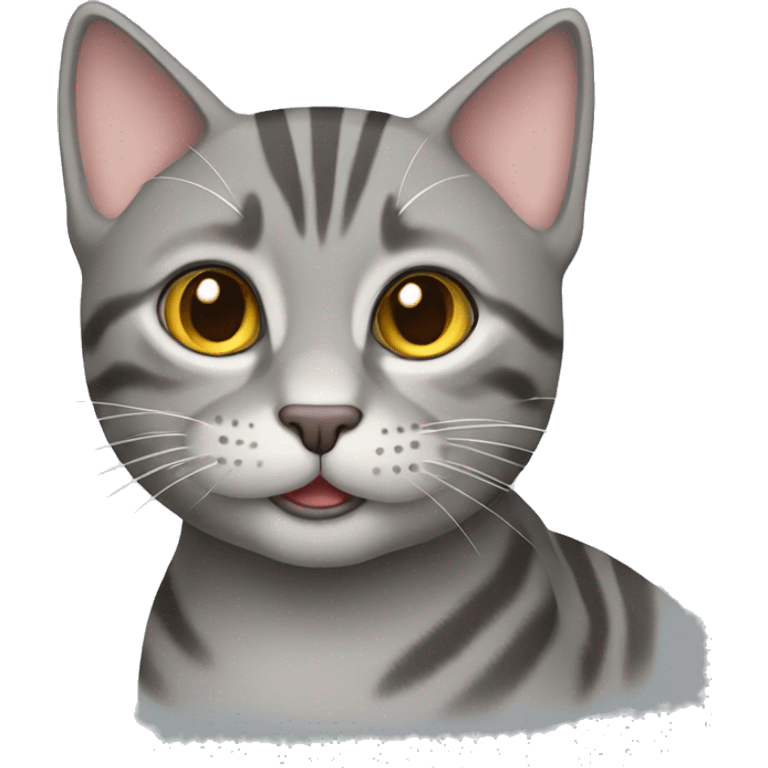 gray tabby cat emoji