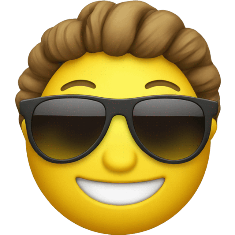 Yellow emoji thumbs up with sunglasses emoji