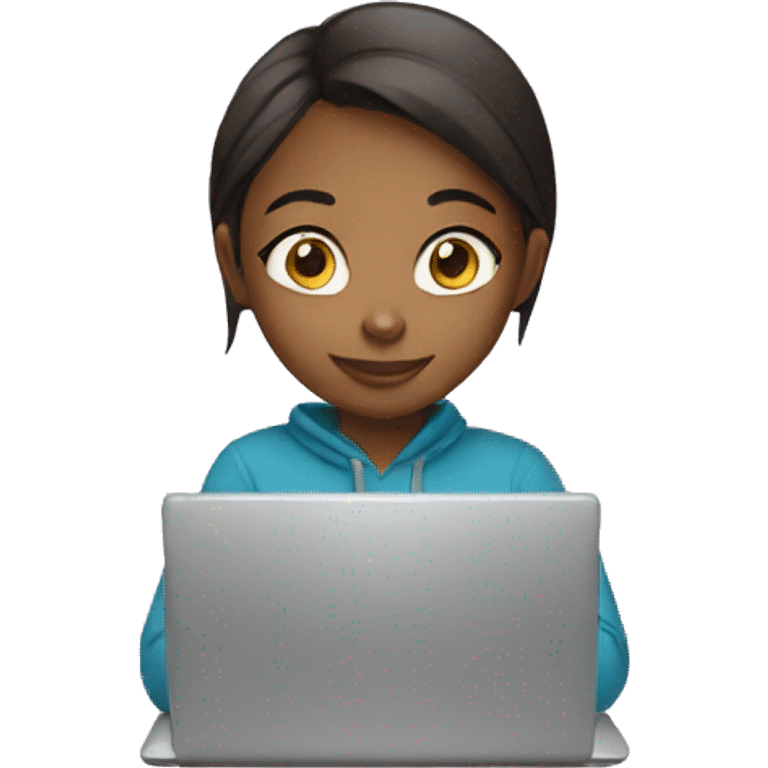 girl using laptop emoji