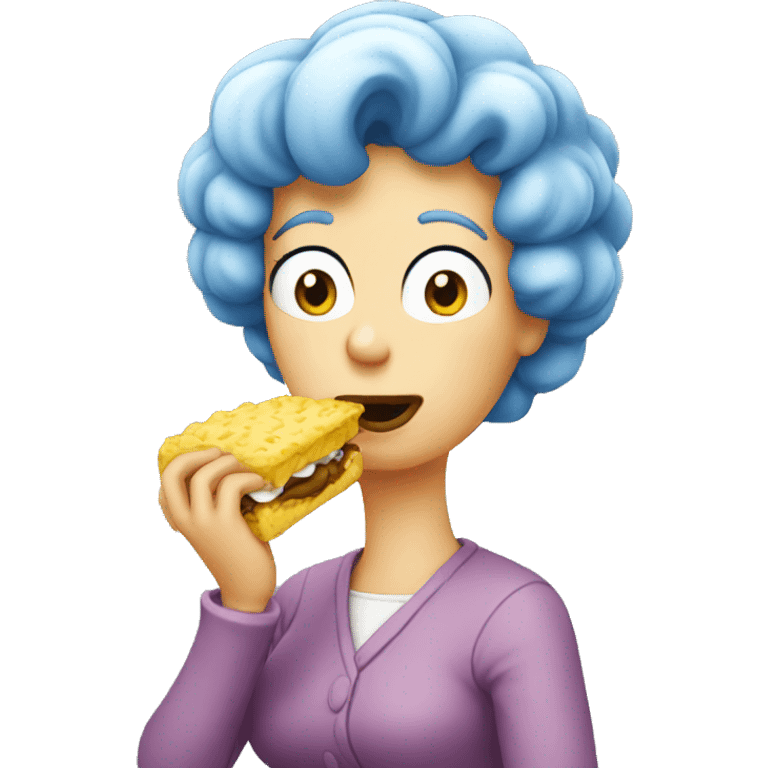 Marge eating emoji