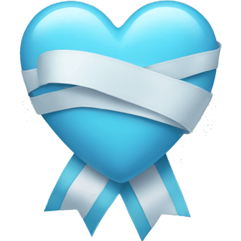 Light blue heart with a ribbon emoji