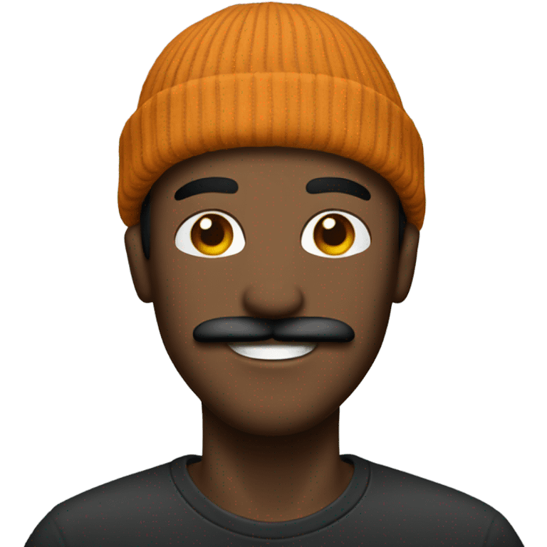 A mustache man wearing a beanie  emoji