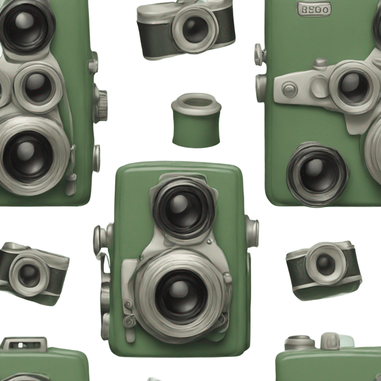 Sage green vintage camera emoji