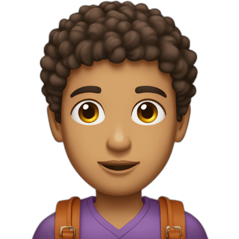 Skinny latino with short curly hairs and an Hermes Birking bag emoji