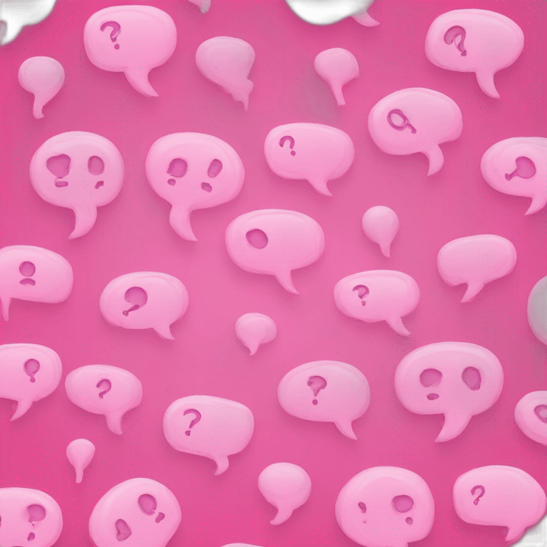 Pink question signs emoji