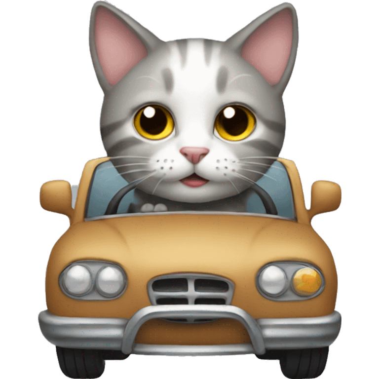 Cat in a car emoji