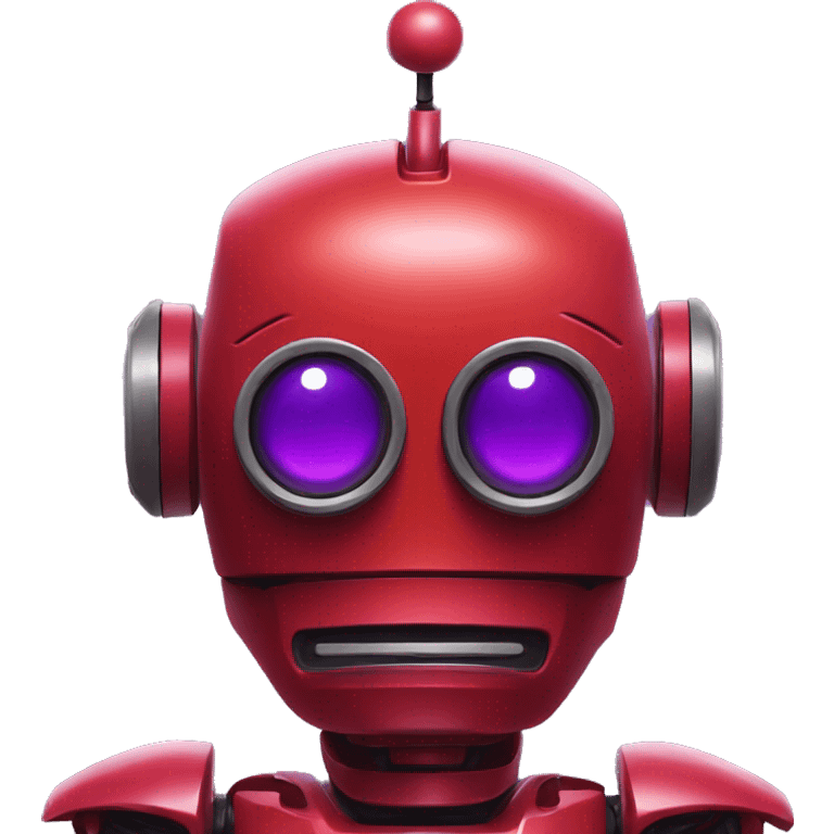 Red robot with purple eyes emoji