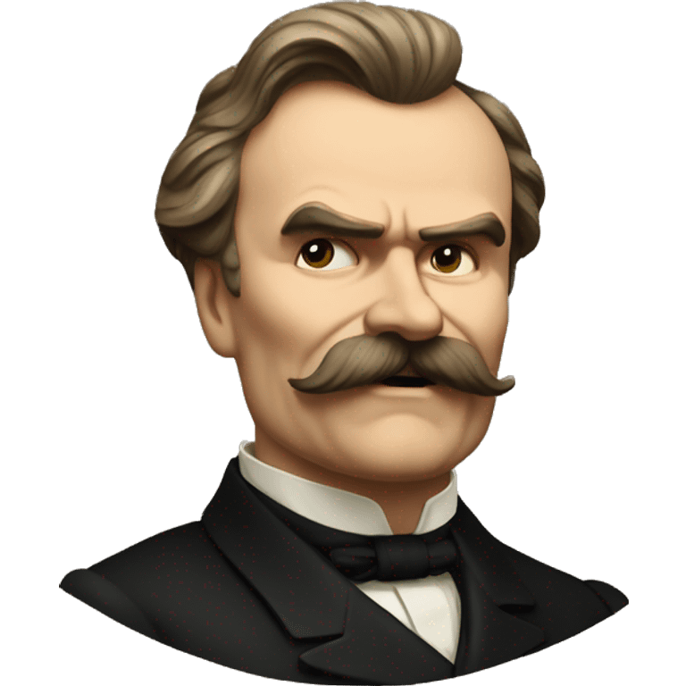 Friedrich Nietzsche celebrating emoji