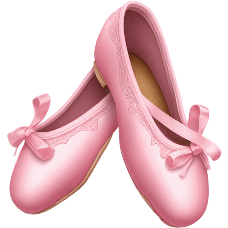 Crossed pink ballet shoes with long and beautiful corses design emoji