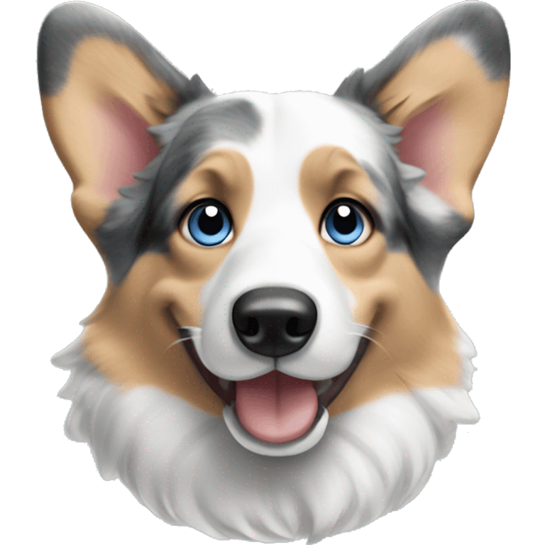 Blue Merle welsh corgi emoji