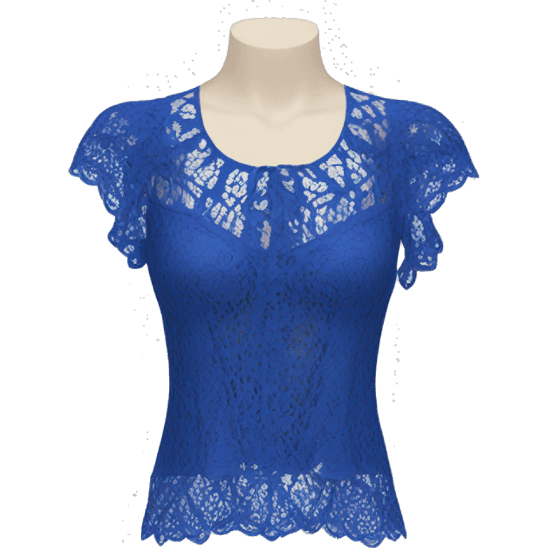 Royal blue lace top  emoji