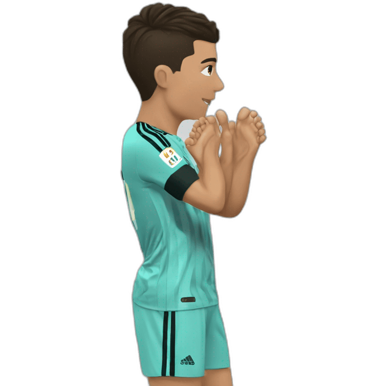 Cristiano Ronaldo kiss feet emoji