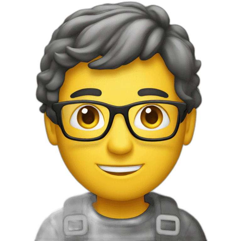 Developer with jumper coding on a macbook emoji