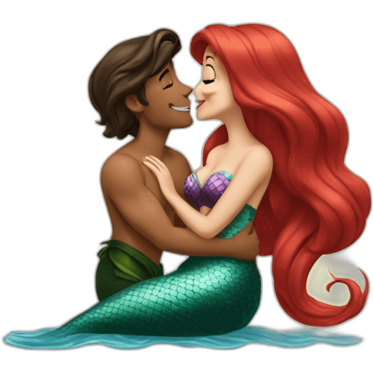 the little mermaid kissingjafar emoji