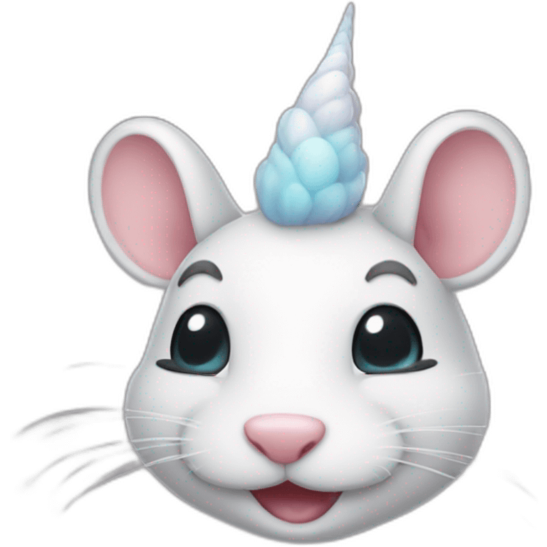 Souris sur licorne emoji