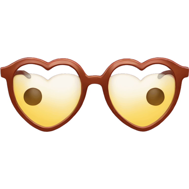 Heartshaped glasses emoji