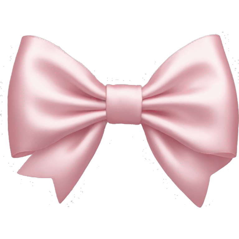 Aesthetic light pink satin bow emoji