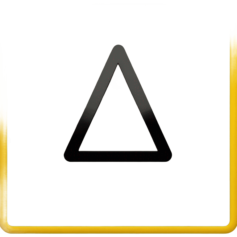 alert road sign tirangular shape, with yellow background and clear black color exclamation mark at center emoji