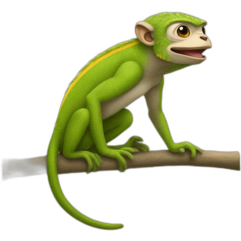 Monkey lizard emoji