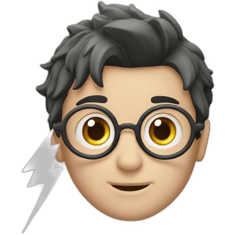 Harry Potter with lightening bolt emoji