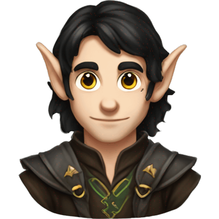 dark hair male elf fantasy emoji