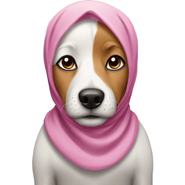 A dog with hijab emoji