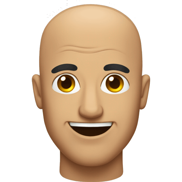 Mexican bald man winking emoji