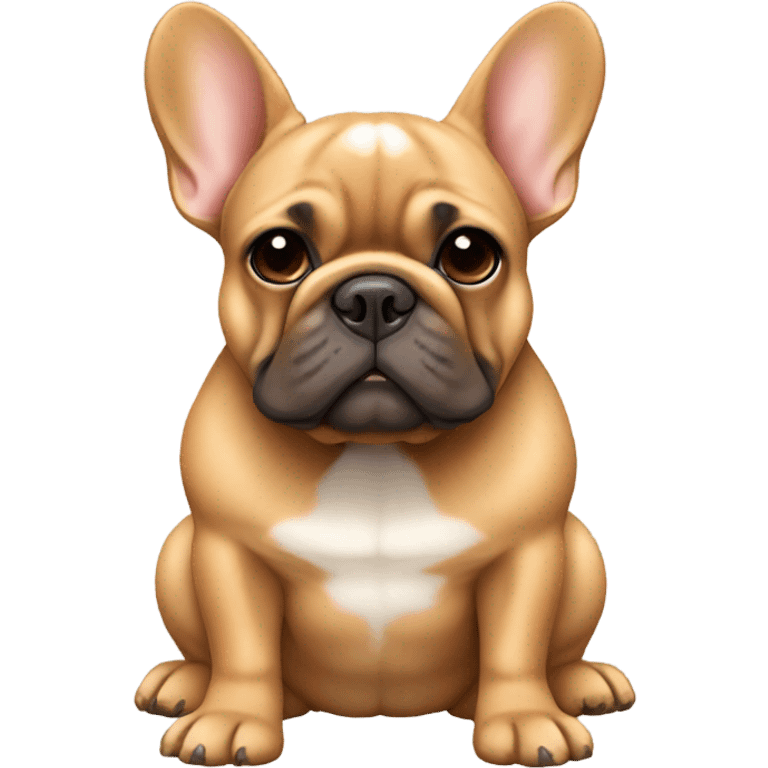 Brown & tan with fawn French bulldog friends emoji