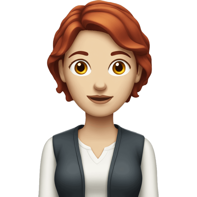 White Woman with dark red hair emoji