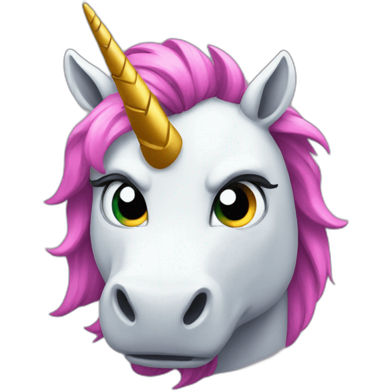 rgb unicorn angry emoji