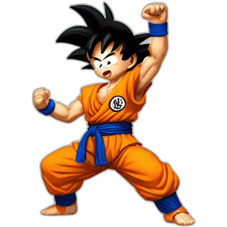 san goku doing a dab emoji