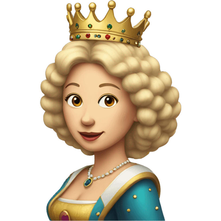 fun queen on a playing card emoji