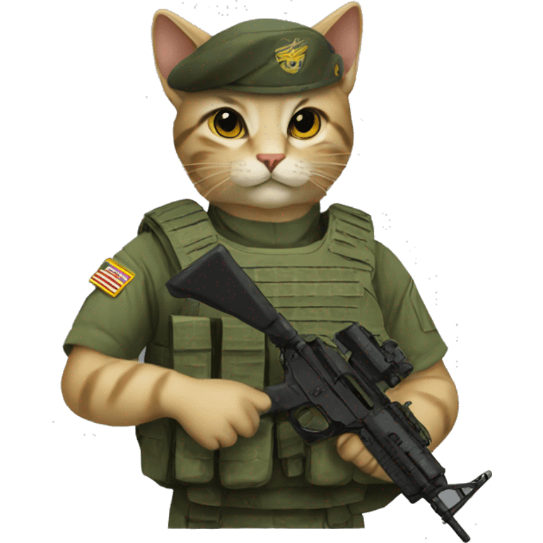 military cat Ukrainian marines emoji