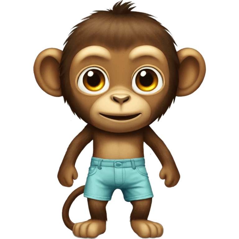 Monkey in monkey shorts emoji