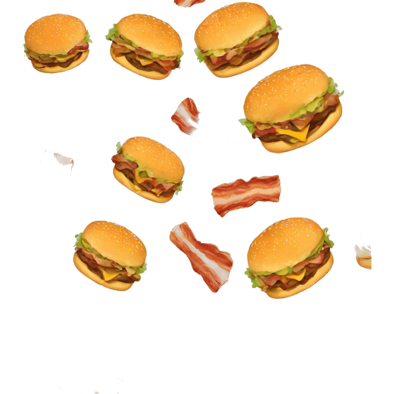 Bacon and hamburger emoji