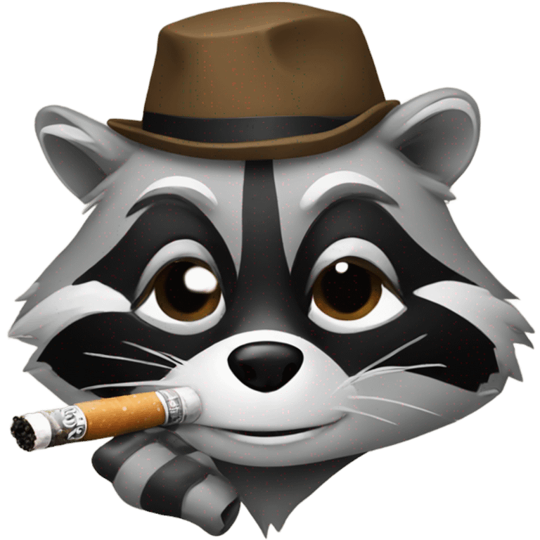 raccoon smoking a cigarette  emoji