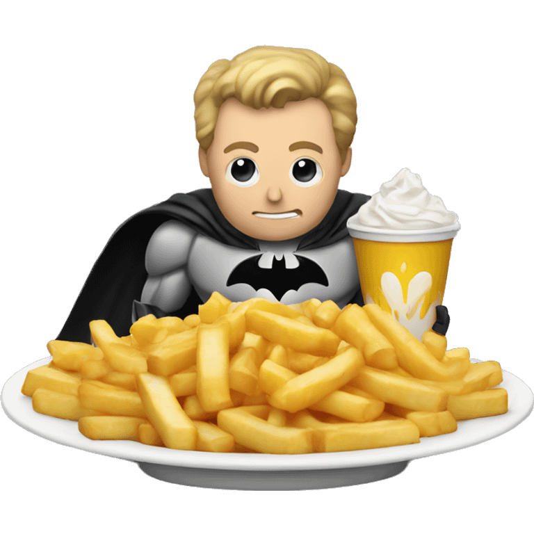 Batman avec poutine emoji