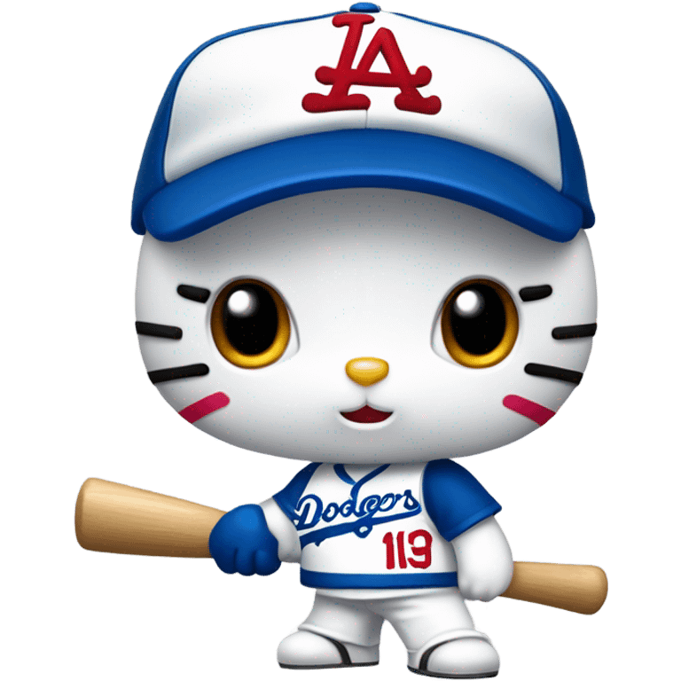 Los Angeles Dodgers hello Kitty emoji