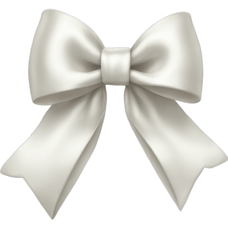 white satin bow emoji