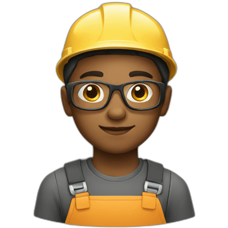 young man as automation engineer emoji