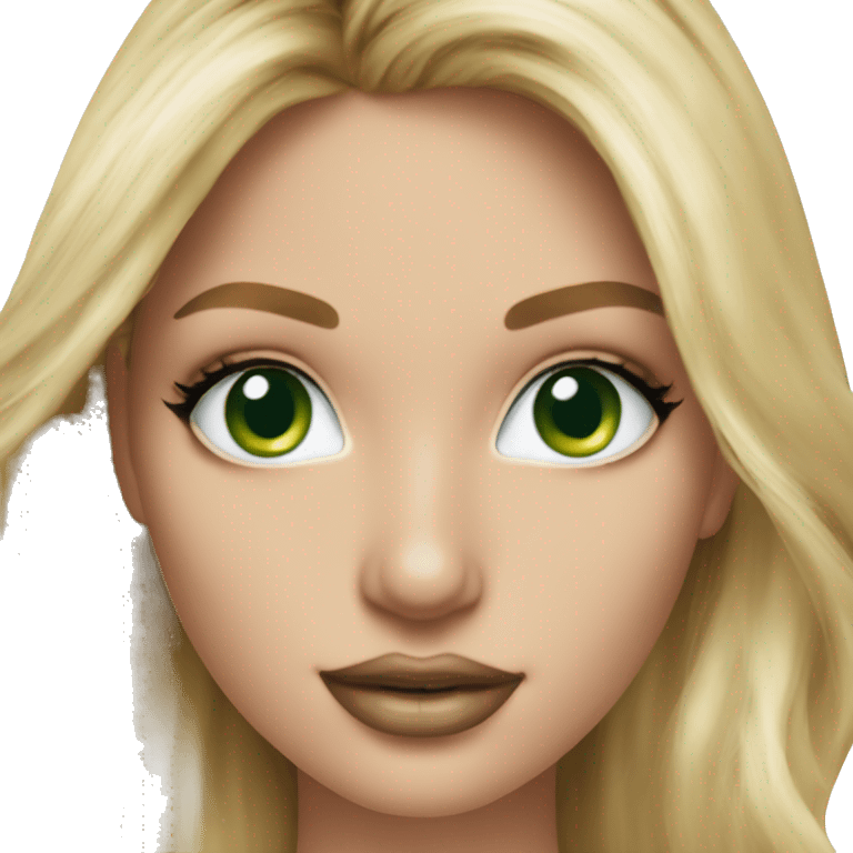 Realistic victoria secret model blonde green eyes  emoji