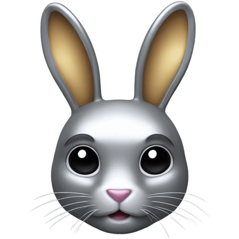 Metal rabbit emoji